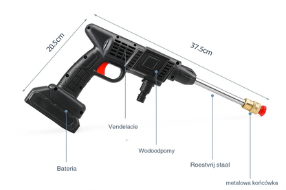 Bezprzewodowy pistolet wodny wysokociśnieniowy