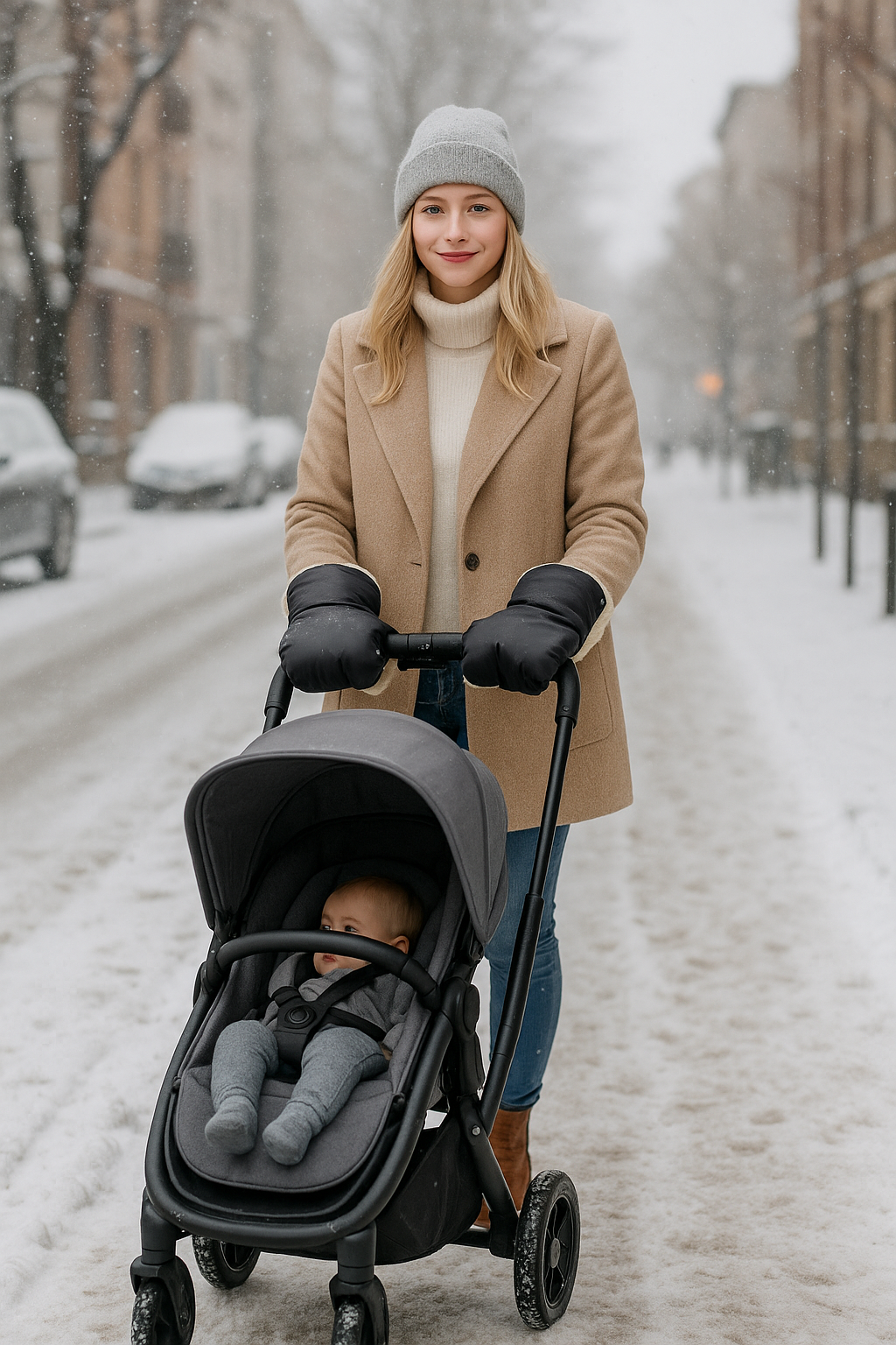Ocieplacze do rąk na wózek dziecięcy
