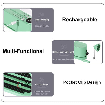 Przenośne urządzenie do próżniowego pakowania i przechowywania żywności